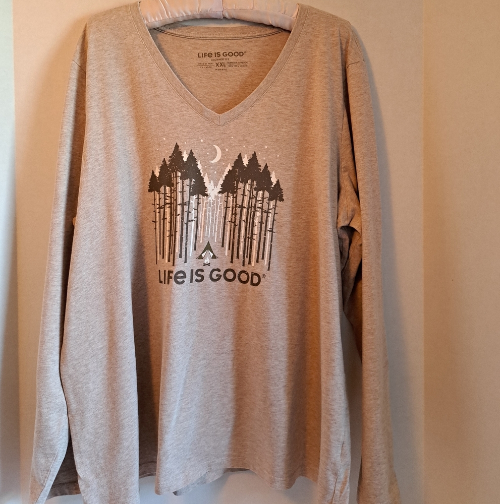 Life is Good Brown Long Sleeve Shirt